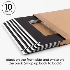 , Pack of 10, Acid-Free 16×20 Black Pre-Cut Picture Mats for 11×14 Photos wit…