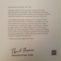 PAUL FUSCO – ESTATE STAMPED PHOTO – MAGNUM SQUARE PRINT LIMITED EDITION