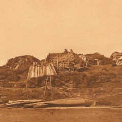 Edward S. Curtis Original Photogravure «The Village – Hooper Bay» Alaska 1928