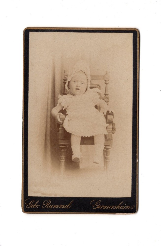 CDV photo beautiful picture of children/baby Germersheim 1889