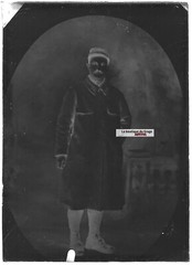 Vintage Black And White Photo Glass Plate 6X9 Cm Soldier Man