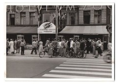 3 photographs Berlin-Charlottenburg, V. Film Festival 1955, film stage on the Kurf