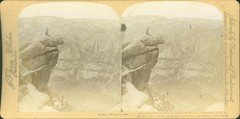 13813919 – View from Glacier Point Yosemite Valley California CDV Stereo Image