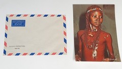 Sudan Expedition Envelope 1964/65 & Nuba Postcard -from Leni Riefenstahl Estate