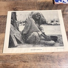 G.s Taylor Apache Woman Grinding Corn Print