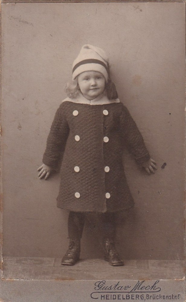 Gustav Mech CDV – Child Portrait – Heidelberg 1914