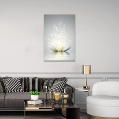 Canvas Prints Art Lotus Floral Pictures Wall Art for Zen Office Decor Meditat…