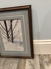 ERMINE IN TREES FRAMED BY THOMAS MANGELSEN 45 OF 950 SIGNED 1993 RARE 15 X 12