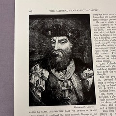 1927 Vasco da Gama Portrait Vintage Art Photograph Maritime History Wall Art