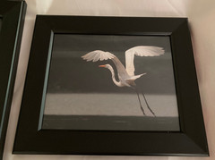2 Black Framed Great Egret Art Photographs © 2006 by Kenneth Lapikockij 13×11