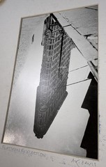 Flatiron Building Reflection NYC Signed Photograph Aki Davis Black White