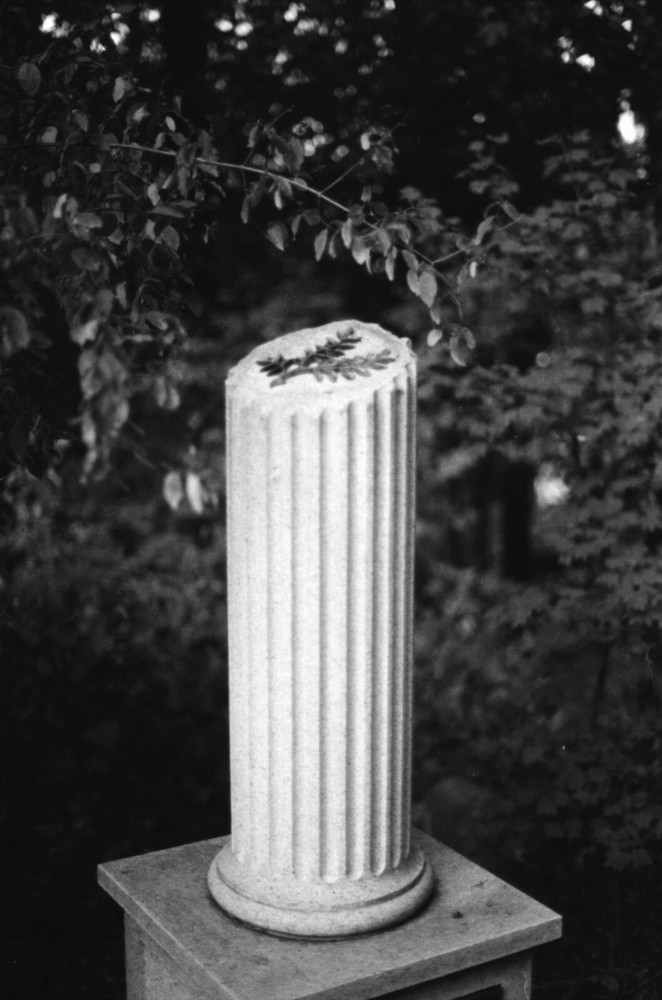 8 by 10 Black and White 35mm Film Photography Hand-Made Darkroom Print Grave