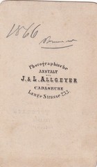 Allgeyer CDV – male portrait – Karlsruhe 1866