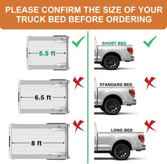 Truck Mat Compatible with 2024-2026 Ford F150 & Lightning 5.5FT Accessories, Tru