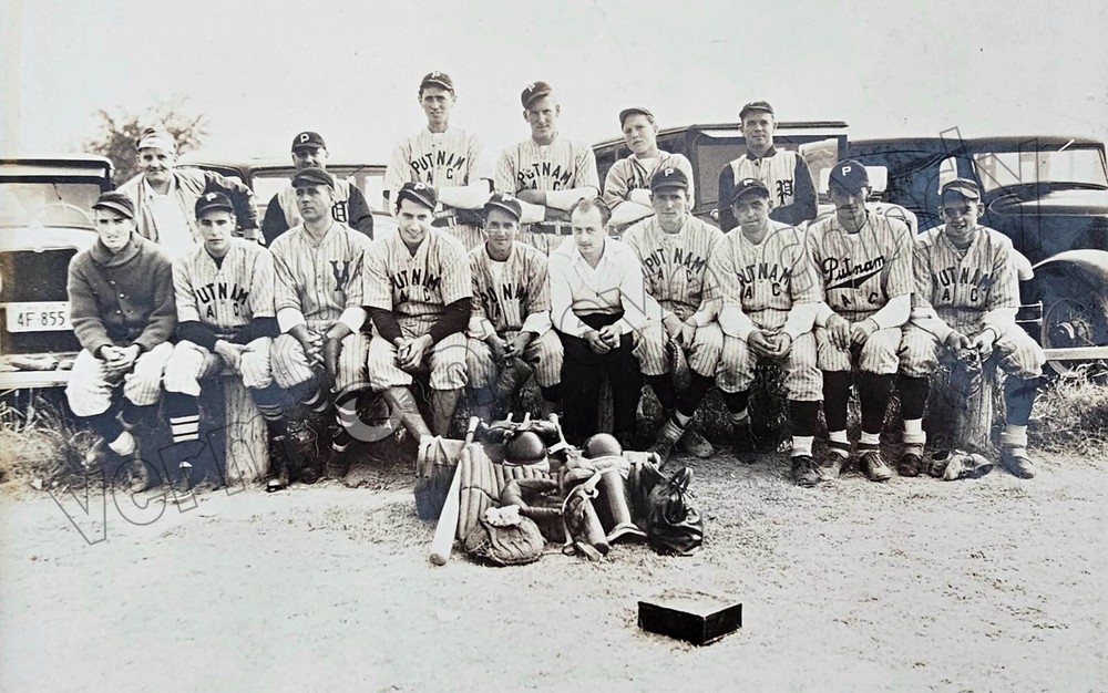 Putnam Baseball Team 1920s and Cars DIGITAL DOWNLOAD Print at Home Photo B & W