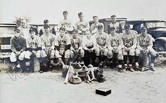 Putnam Baseball Team 1920s and Cars DIGITAL DOWNLOAD Print at Home Photo B & W