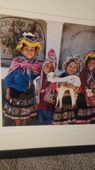Color Photograph «Girl and Shawl» by Lisa Kristine Framed Signed 1998