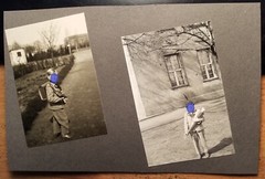 kleiner Junge / Schüler mit Schultüte bei Einschulung in Schule / 5x Foto