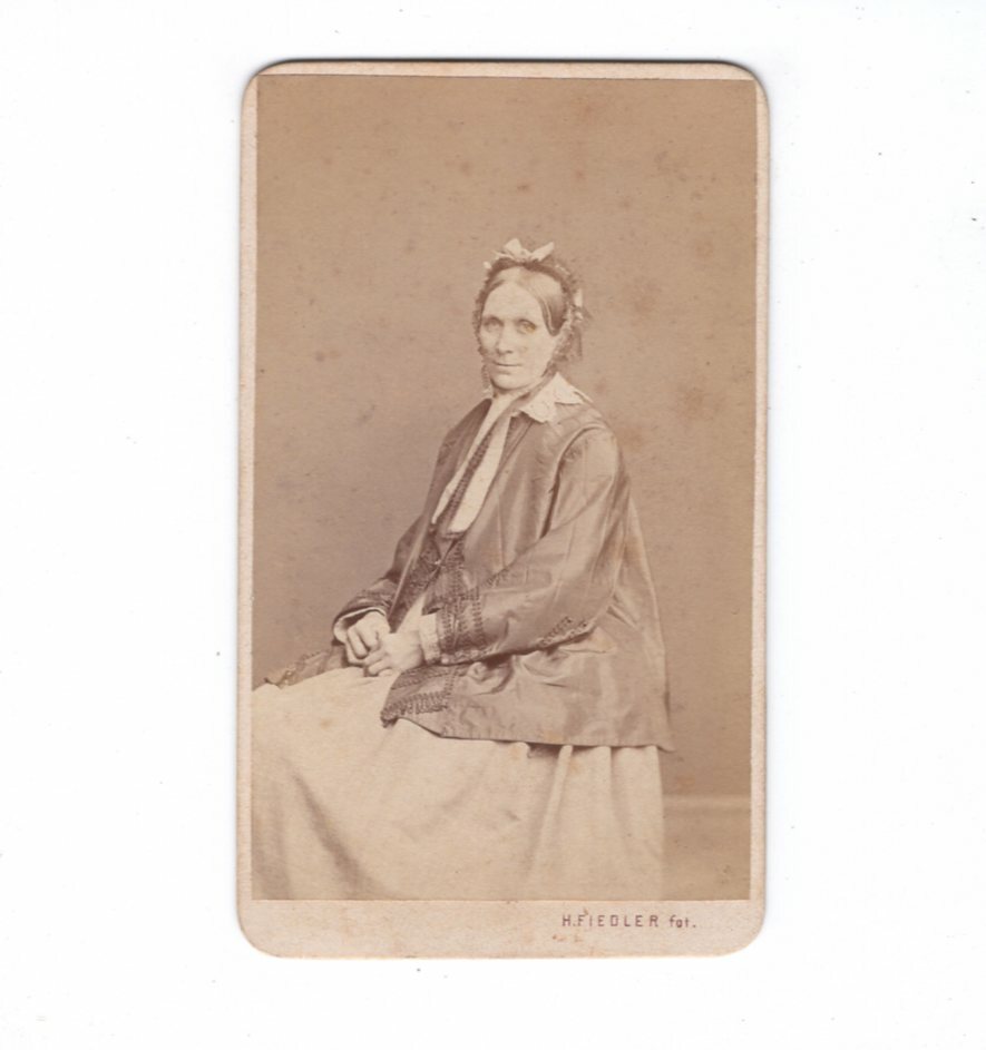 H. Fiedler CDV Photo Fine Lady Prague 1866