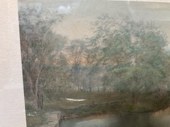 Signed Wallace Nutting “A Barre Brook” Hand Colored Photo ~ Framed