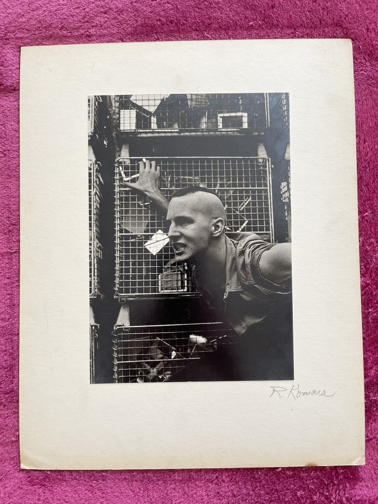 Vintage ART PHOTOGRAPHY Signed Richard Komara 1970’s MAN MOHAWK Emotion Teeth #2