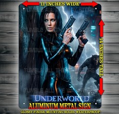 Underworld – Sexy Selene – Kate Beckinsale Vampire Metal Sign Art 14″ x 11″