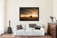 Storm Photography Print – Picture of Thunderstorm Over Old House in Colorado