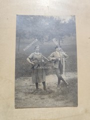 Postcard Postcard Photo Woman Man Musician F22