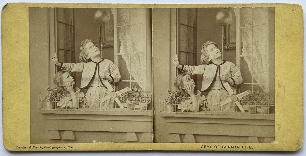 Germany Scene The Life German c1870 Photo Löscher & Petsch Stereo P78n6