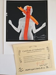Bert Stern (1929-2013) – Marilyn Monroe – Crucifix II black – signed photo, COA