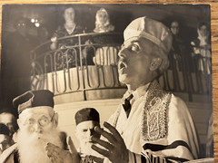 Vintage Jewish Original Photograph High Holidays Cantor Singing Yom Kippur Wow!