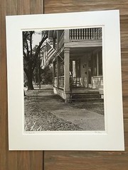 BRUCE BLUM SIGNED B&W Photo Print (14″X 17 3/4″)-«Porch Georgetown SC «