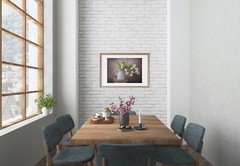 Floral Print of White Tulips wall art print home decor.