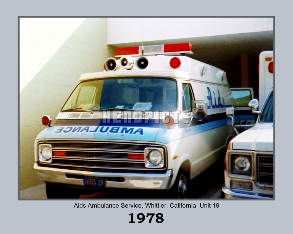 1970s Aids Ambulance Whittier California New 8×10 Unframed Photo VFRPBT_0001