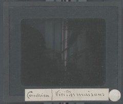 Old Houses, Condrieu, Vintage Photo Glass Plate, Positive 8.5X10 Cm