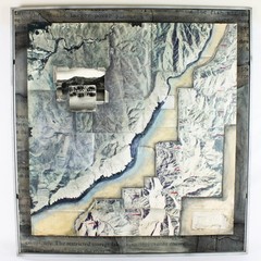 «Counting Dams as we Drive Along the Snake River» Map Art David Taylor Brownlee