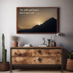Christian Wall Art | Psalm 46:10 “Be Still and Know” 8X10 Print