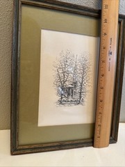 Vtg Framed Picture Of Park Street Church Boston Massachusetts 11” X 8.5”