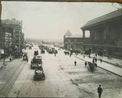LARGE B/W ORIGINAL PHOTO – Late 19th Century – New York City Waterfront
