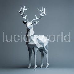 Origami Deer Art Print Digital Download Minimalist Abstract Wall Decor 4 PNG
