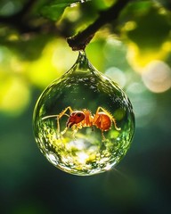 Fine Art Photo Print 8×10 Leafcutter Ant Inside Raindrop Impossible Wildlife Pic