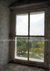 Original ACEO photo fine art print 2.5 x 3.5 inch OLD LIGHTHOUSE WINDOW Michigan