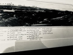 JB Kahill~1924~RARE MAINE B&W Panorama & Diagram~Mountains~Ski Resorts~ Framed