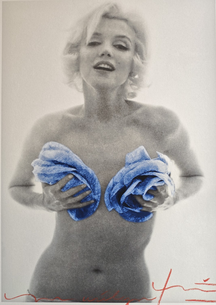 Bert Stern – Marilyn Monroe classic blue roses – signed