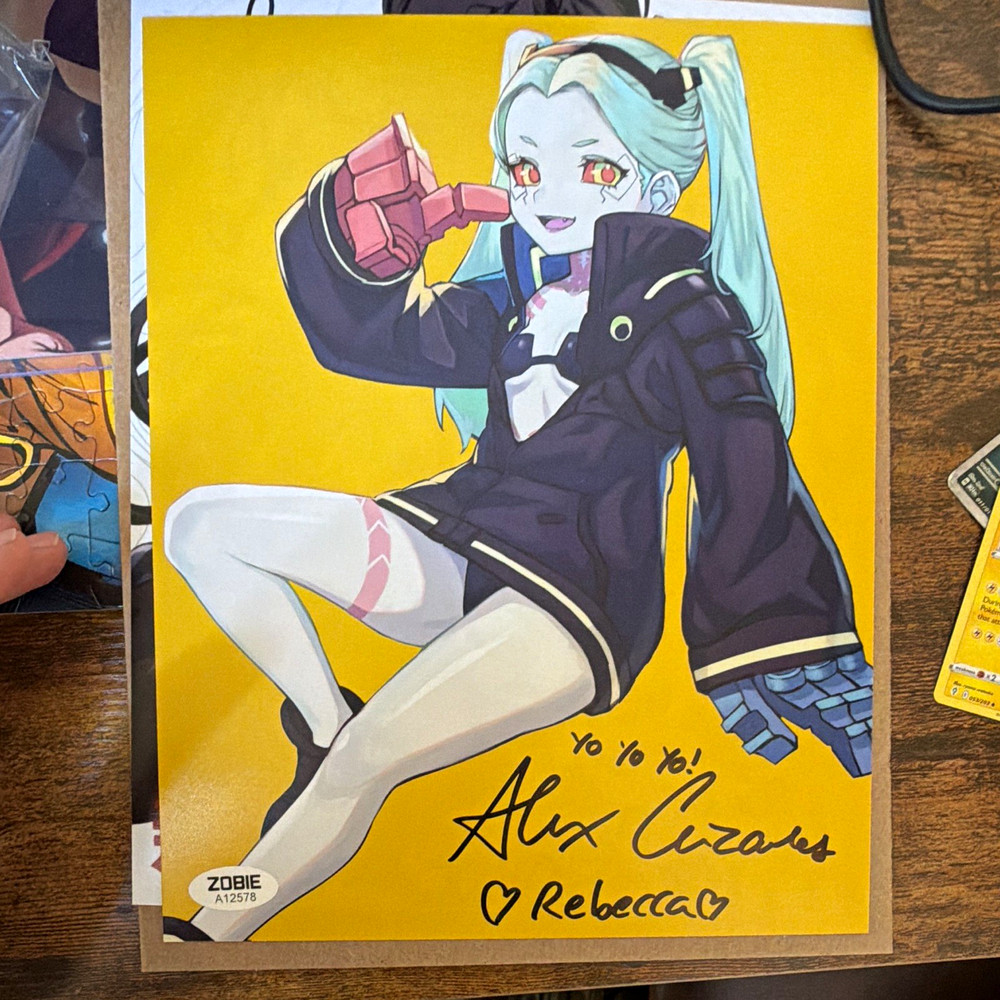 Alex Cezares Signed Anime Photograph Art Print -Color Portrait of Woman on Paper