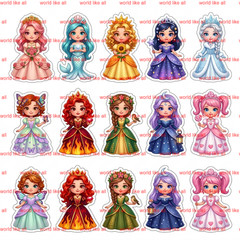 Girls Sticker Mega Bundle | Cute 3D Cartoon Princess Fairy Unicorn Stickers