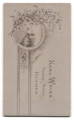 Photograph Karl Weiß, Buchen, Miss Marie Kenkler in dress CDV / Cabinet Photo