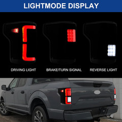 LED Tail Light Assembly Compatible with 2015 2016 2017 2018 2019 2020 Ford F150