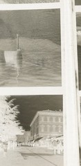 Photo Negative Bundle View Lugano Switzerland Advertising Sign Lake Building House Lot