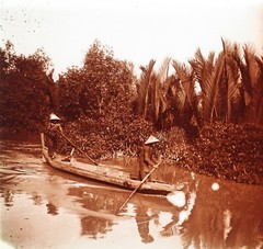Vietnam Tonkin La River Claire c1900 Photo Stereo Plate Glasses P24L3n